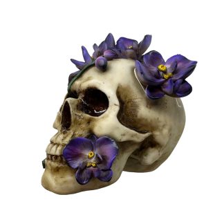 Caveira com Orquídeas