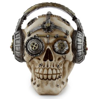 Caveira Steampunk com Auscultadores