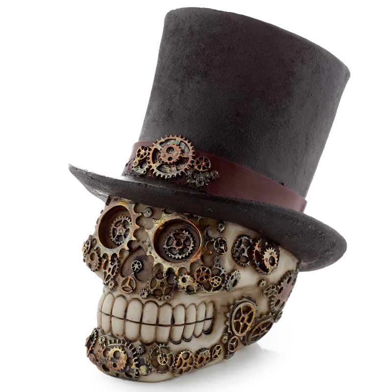 Caveira Steampunk com Cartola