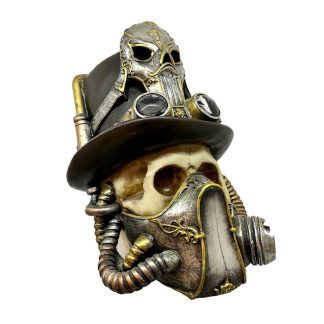 Caveira Steampunk com Máscara de Gás