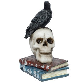 Corvo sobre Caveira e Livros Branca